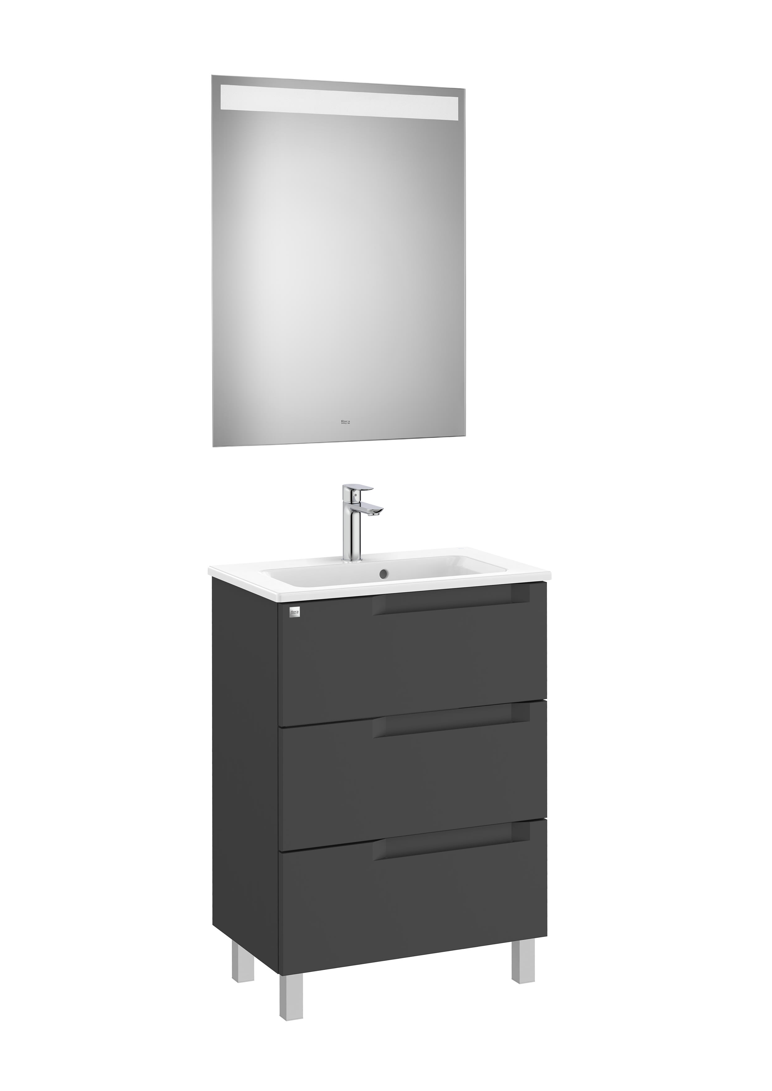 Meubles avec lavabo Noir mat Aleyda A851885523 Roca