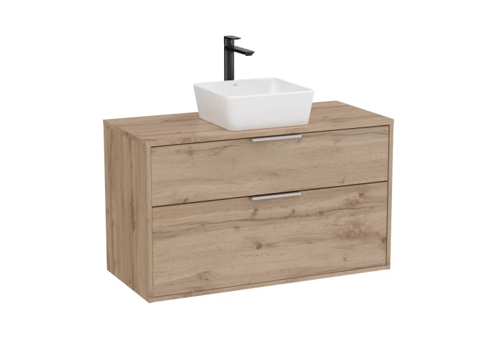 Meuble 2 tiroirs pour vasque centrée