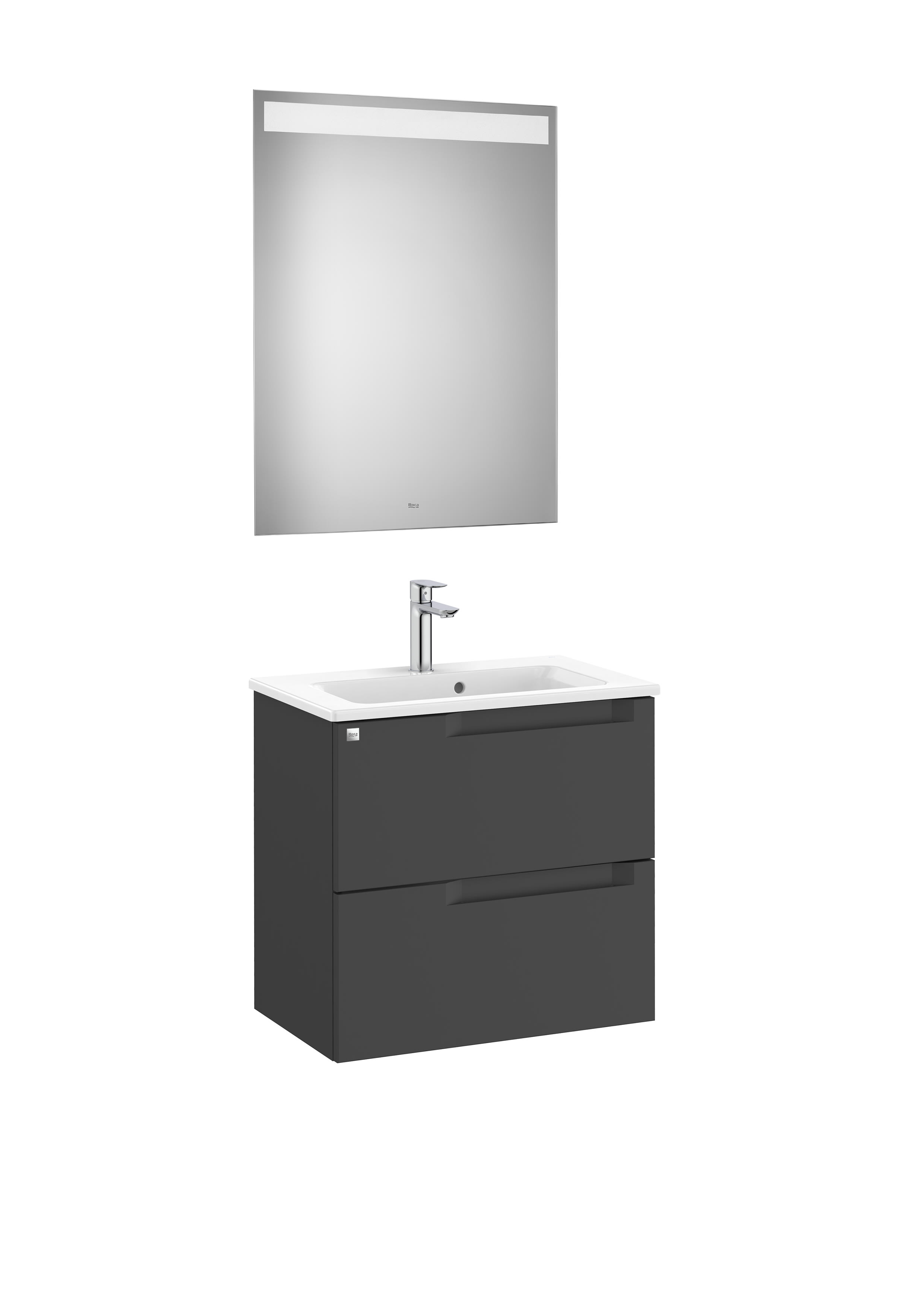 Meubles avec lavabo Noir mat Aleyda A851830523 Roca